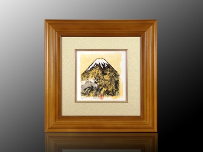 有田焼陶板画「金富士の柵・C」写真